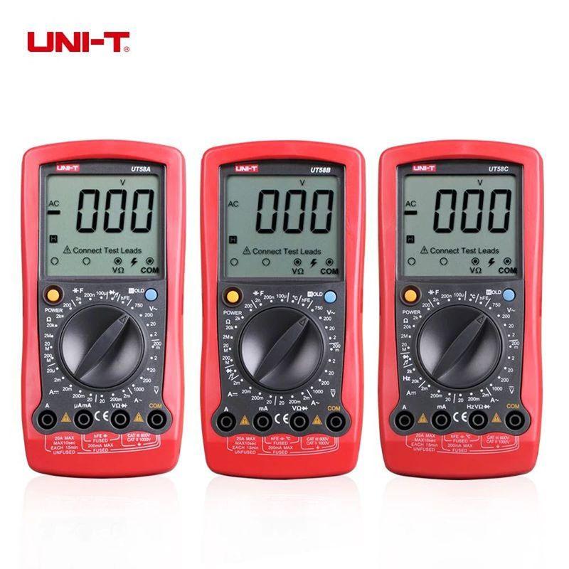 UNI-T UT58A UT58B UT58C UT58D UT58E Профессиональный цифровой мультиметр Высокоточный многофункциональный электрический измерительный инструмент