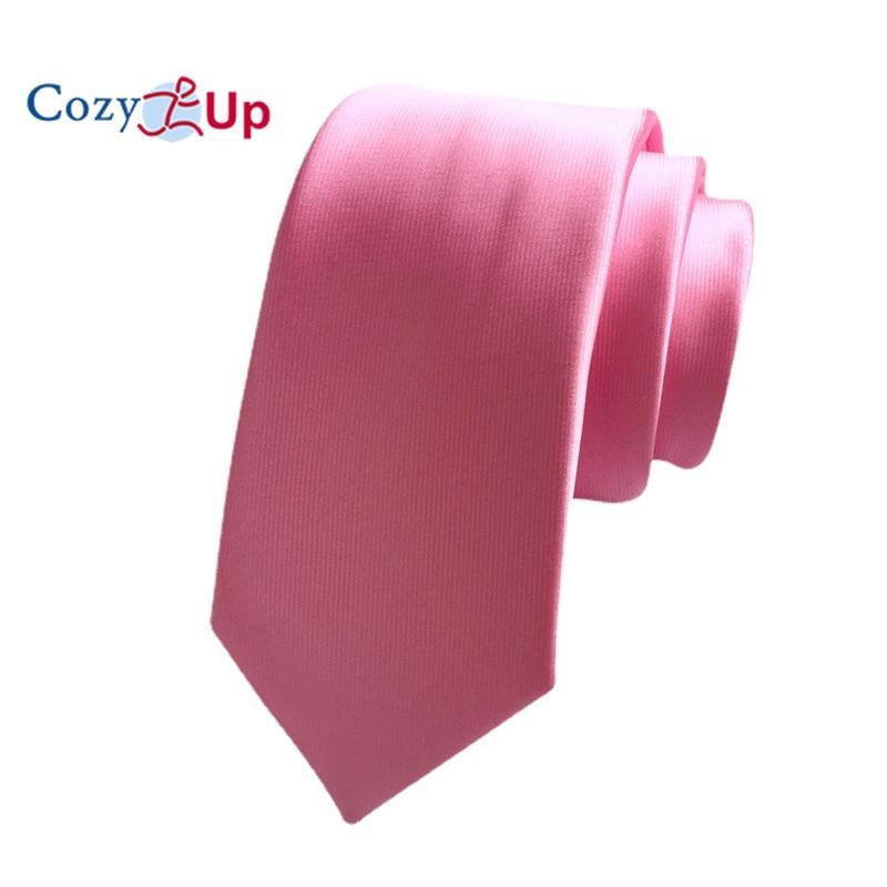 Cozy Up Solid Color Tie Men Thin and Narrow Version Formal Dress Business Wedding 148x6x3.5cm