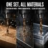 13pcs Straight Shank Twist Drill Bit Set High Speed Steel HSS Drilling Tool  For Stainless Steel