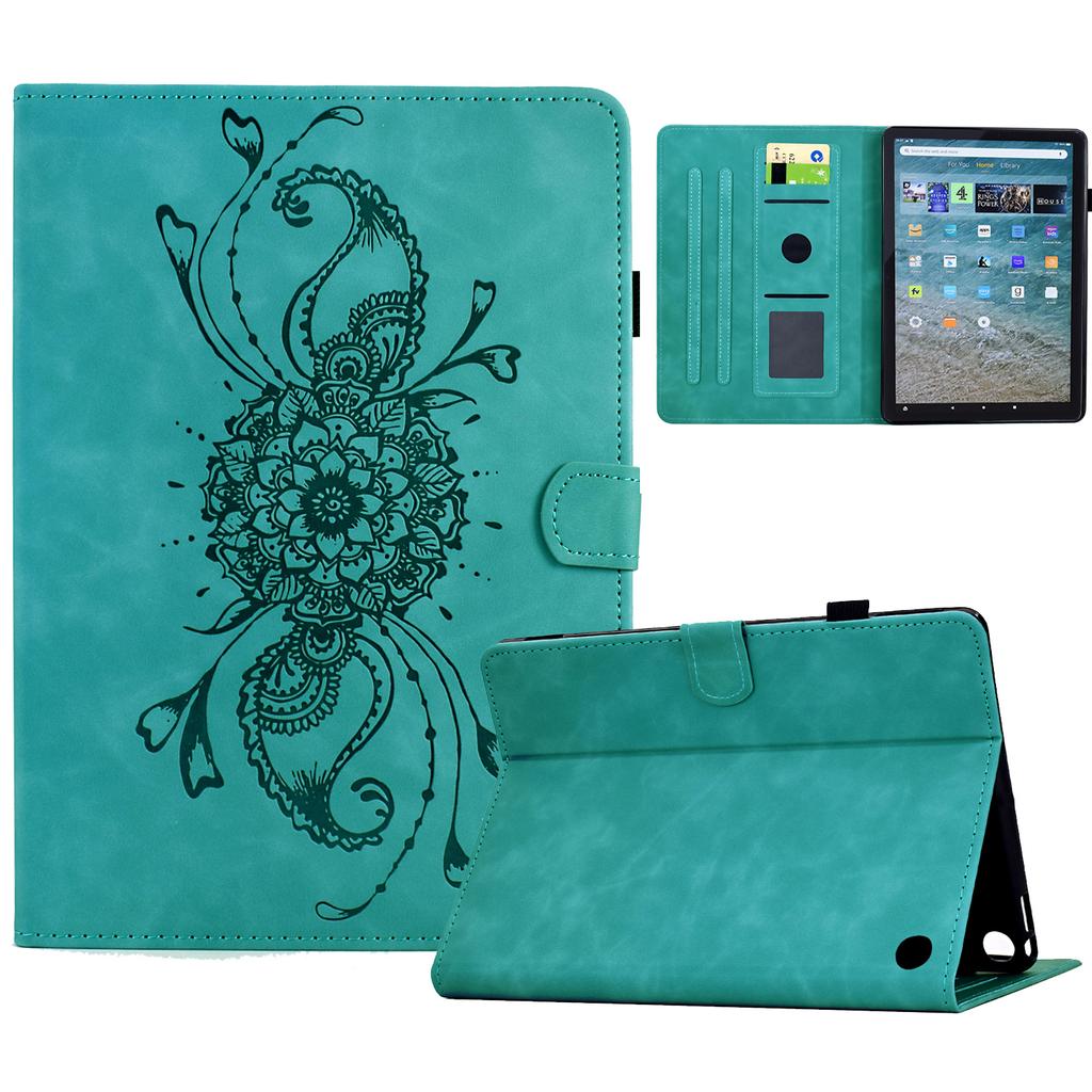 For Amazon Kindle Fire Max 11 2023 Case Mandala Imprinted Leather Tablet Cover with Card Slots