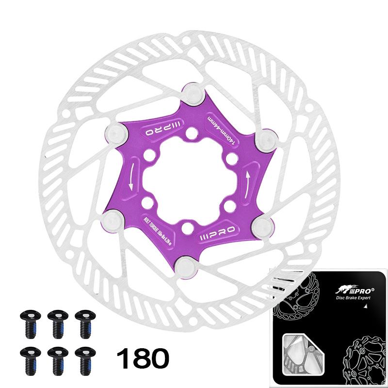IIIPRO Bicycle Brake Disc Rotor 140/160/180/203MM Road Bike Brake Disc Heat Dissipation 6 Bolts Bicycle Floating Rotor
