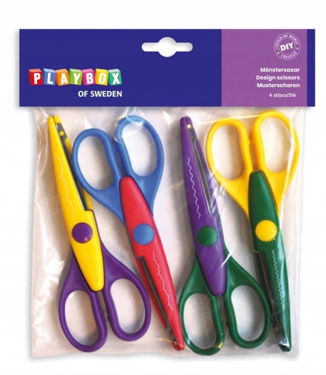 Diy Scissors for Cutting Various Patterns 4 Pcs