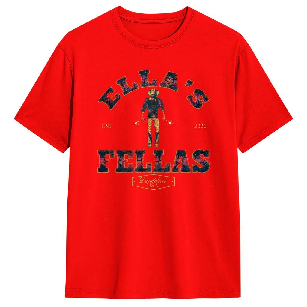 Ella Fellas Club T Shirt Unisexs Vintage TShirts Beach Crew Neck Harajuku Tee Shirt Hot Sale Oversized Tops