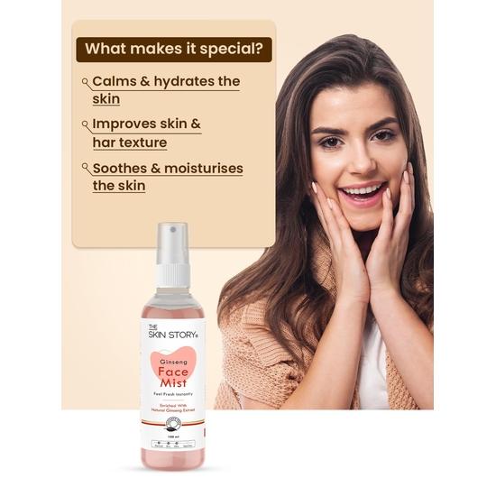 The Skin Story Ginseng Face Mist Увлажняющий антивозрастной спрей для женщин, натуральное средство для осветления и успокоения кожи, 100 мл