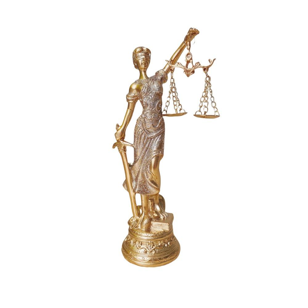 Resin Goddess of Justice Desk Ornaments Vintage Goddess of Wealth Statue  Office
