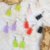 1 пара 3,6 см милые разноцветные акриловые серьги с медведем для женских модных аксессуаров