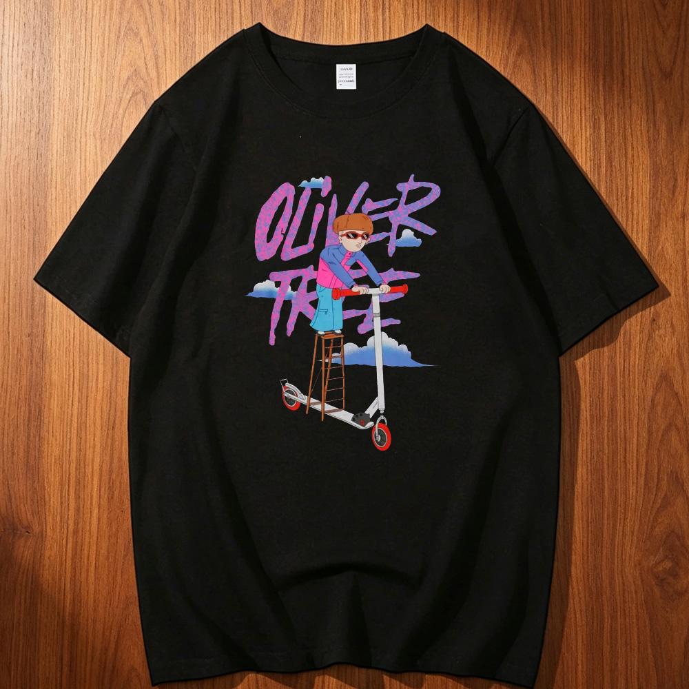 Oliver Tree Cotton Top Tees Teen Hip Hop 80s Anime Punk Streetwear Retro Tshirt Digital 80s Hip Hop Graphic Aesthetic Wounisex