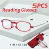 5 шт. Унисекс Складные очки для чтения при пресбиопии Стильные Удобные Пружинные петли Дружественные к экрану компьютера