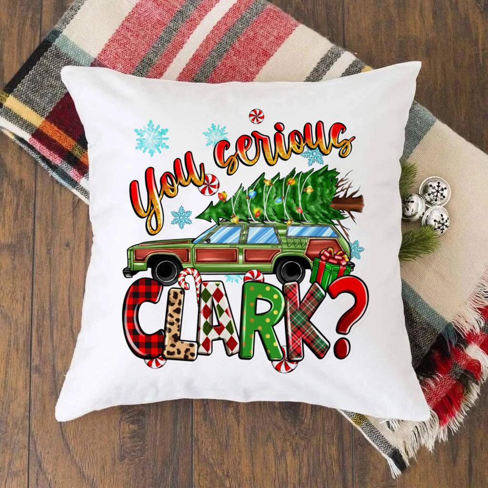 Christmas Crew Deer Print Pillow Case Winter Party Decor Home Cushion Cover Fall Holiday Pillowcase Xmas Gift for Family Friends
