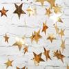 4m Gold & Silver Glitter Star Pull Flowers & Flags Decoration