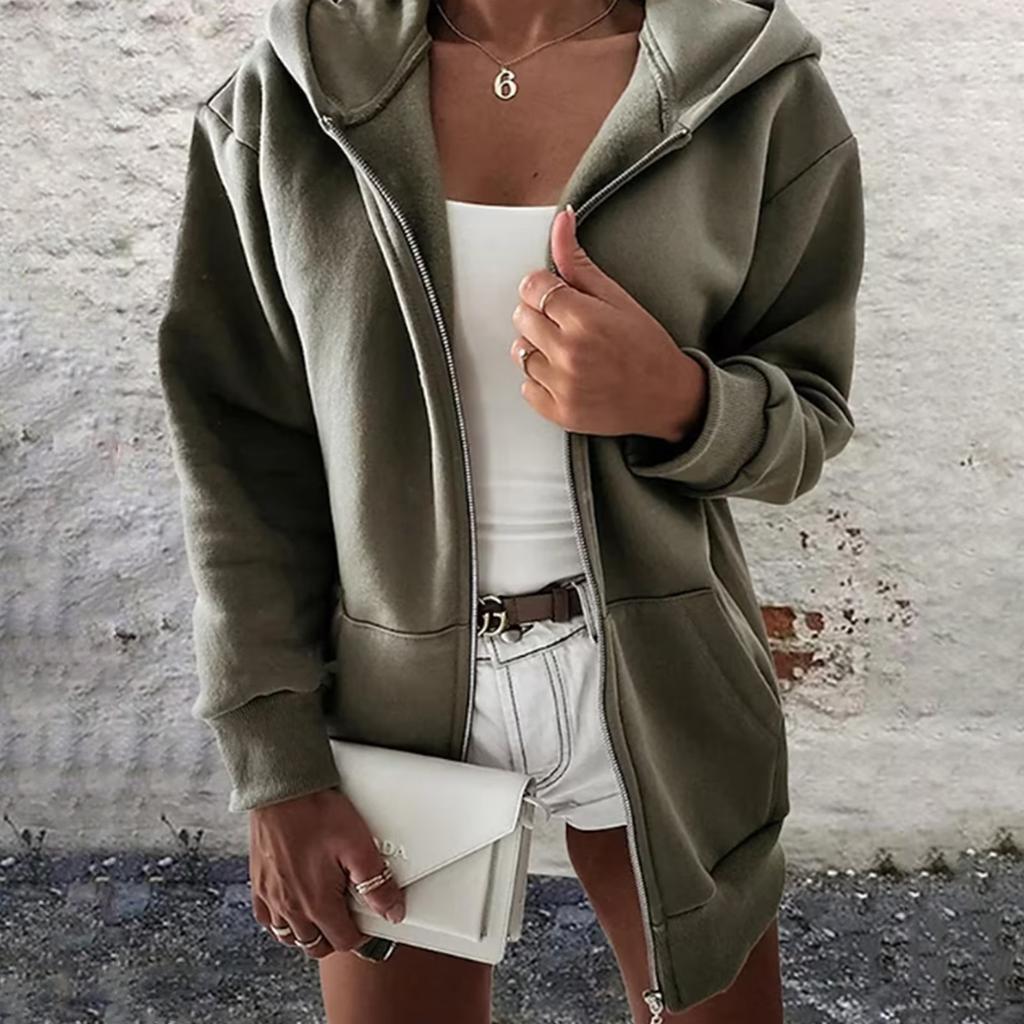 Женские повседневные модные пуловеры с длинными рукавами и принтом, толстовки на молнии, пальто