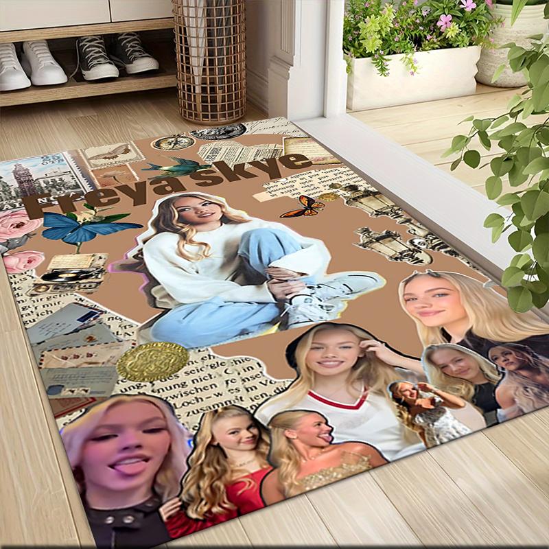 Autumnal Collage Vibes Carpet Rug Soft Washable Antislip Home Living Room Sofa Mats Personalized Christmas Rug