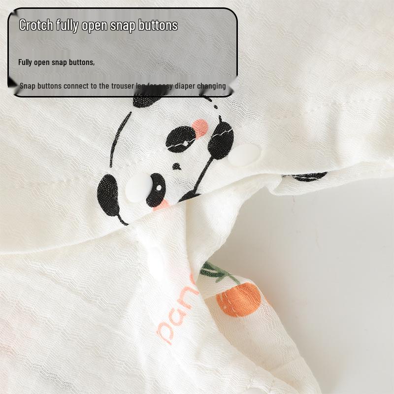 Летний хлопковый ромпер-монах с длинным рукавом и бабочкой для новорожденных