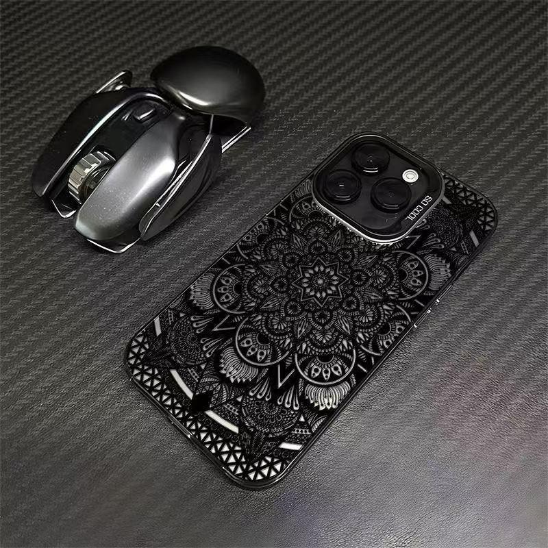 Flower bed compatible iPhone 17 Pro Max phone case, iPhone 16/15/14 Pro 13, and 12 silver color case.