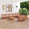 Day and Night - Day and Night Garden Furniture Set 10 Pieces Solid Pine Wood Honey Brown