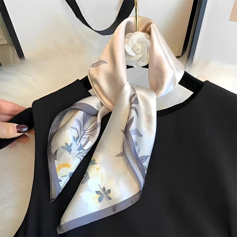 Fashion 100% Real Silk Scarf 70cm Square Bandelet Women's Silk Temperament Small Scarf Neck Decorative Wrap Printed Scarves