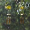 Solar moon wind chime lamp european iron cut outpendant atmosphere lamp outdoor waterproof garden decoration garden lamp