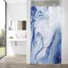 Blue Marble Shower Curtain, Modern Ombre Fabric, Abstract Chic Watercolor Design for Luxury Summer Bathroom Decor