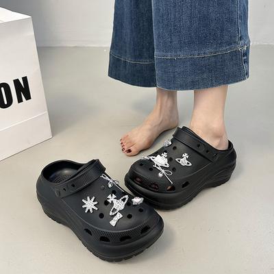 Популярные аксессуары Nimbus дырочные туфли 2025 новая летняя повседневная толстая подошва увеличивающая рост EVA верхняя одежда нескользящие женские универсальные