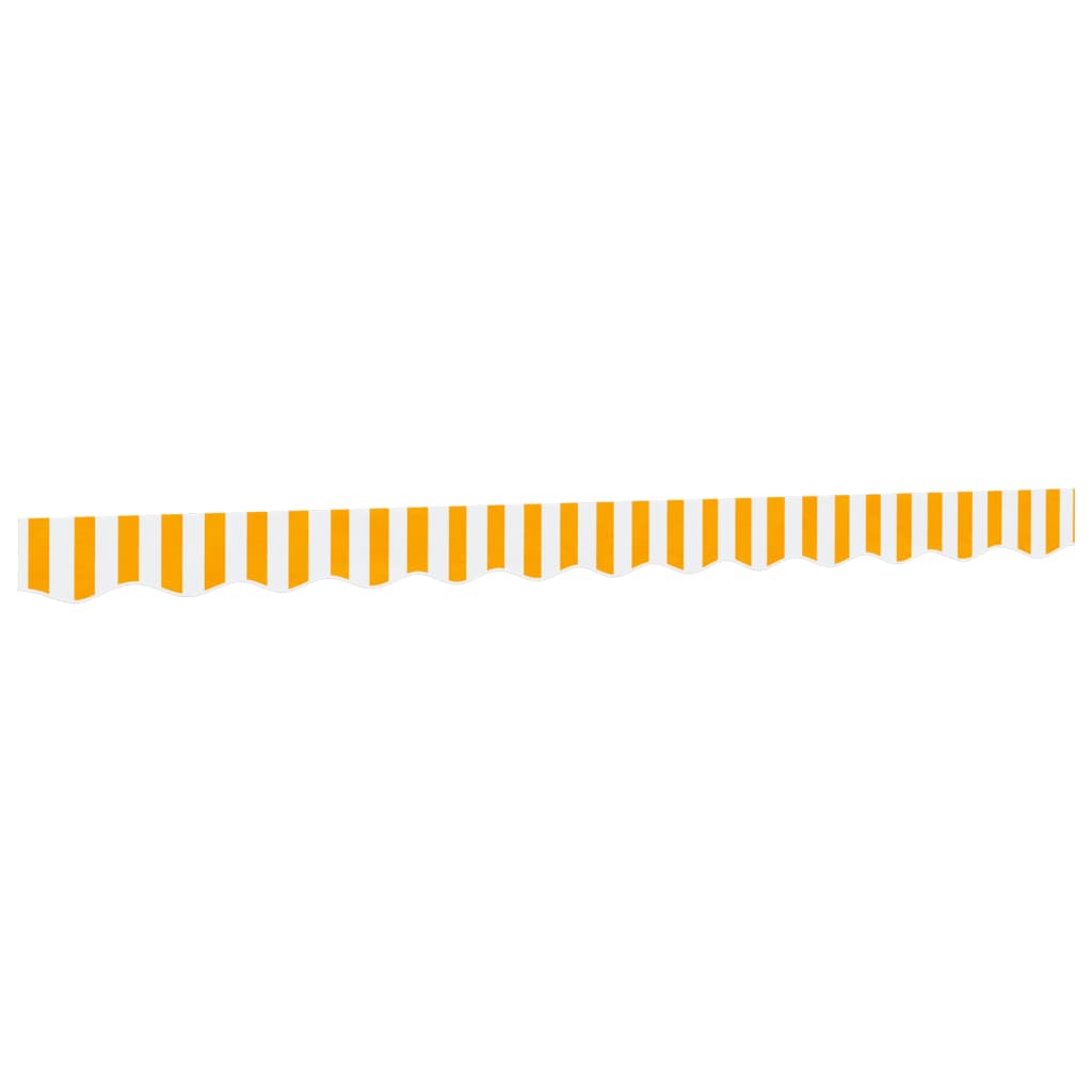 Yellow and White Striped Awning Valance 3 m
