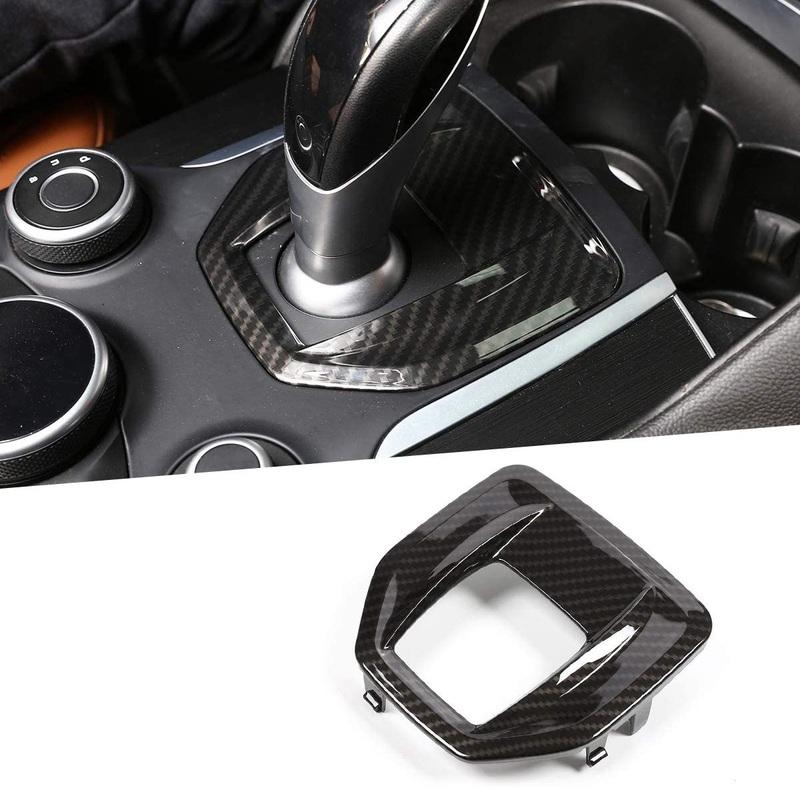 T61C_for Alfa Romeo Giulia Stelvio Center Console Gear Shift Panel