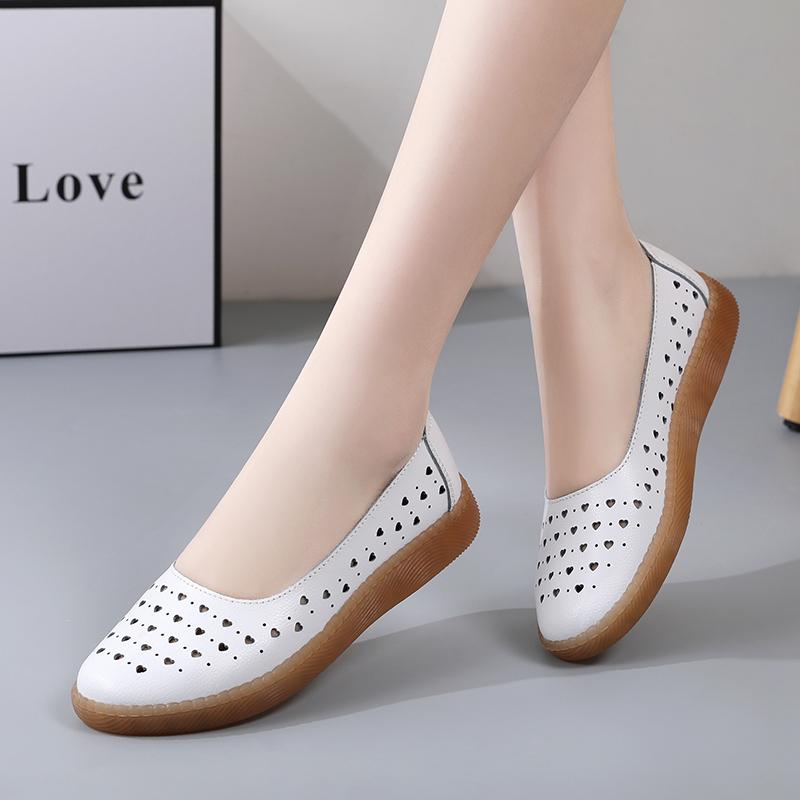Women Moccasins Penny Loafers Casual White Nurse Footwear Peas Soft Flats Black Driving Walking Shoes for Women
