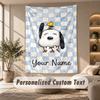 Tapestry Custom Name Text, Wall Hanging Tapestry Home Room DecorSnoopy Peanuts