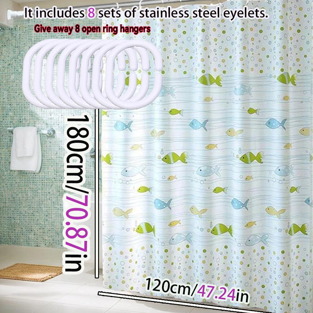 Радостный цвет рыбы группа детская забавная шторка для душа Водонепроницаемый материал ПЕВА ванная комната сухое и влажное разделение перегородка