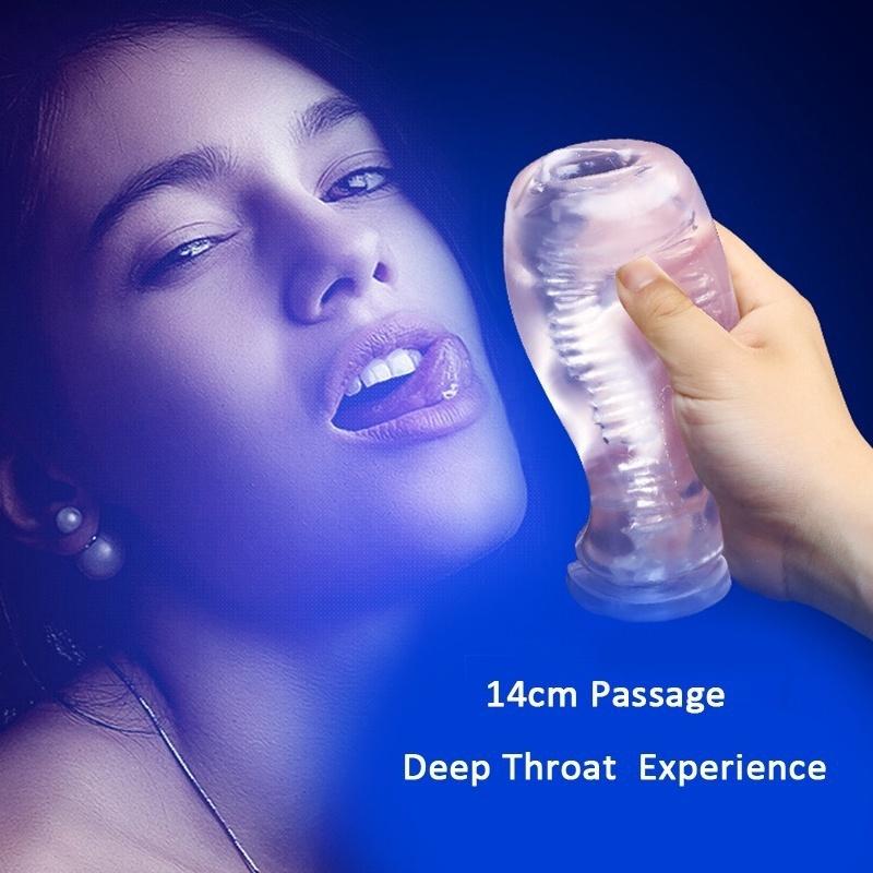 New Male Electric Masturbator Sucking Male Masturbator Heating Masturbation Cup Larger Size Hands Free Ass 6 Vibrating Modes 6 Sexy Voice Sex Toys