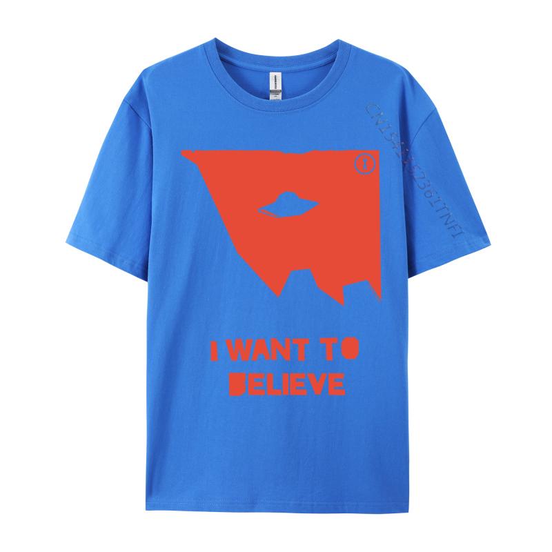 I Want To Believe Ufo Silhouette Big Chest Text Cotton Unisexs T Shirts Party Luxury Designer Tshirts Special T Shirt