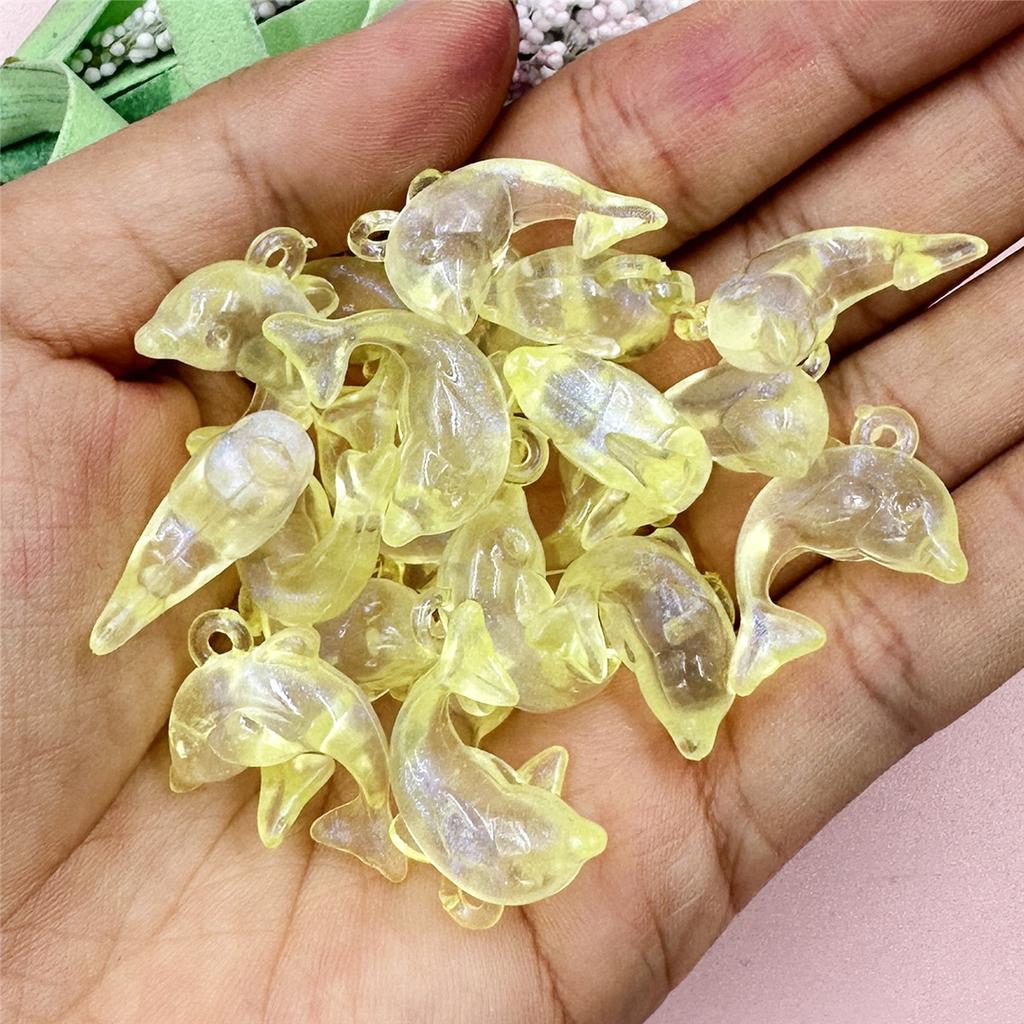 Высокое качество 15,6*20,5 мм акриловые свободные бусины ожерелье модные браслеты в форме дельфина 20 шт DIY для изготовления ювелирных изделий ювелирные аксессуары