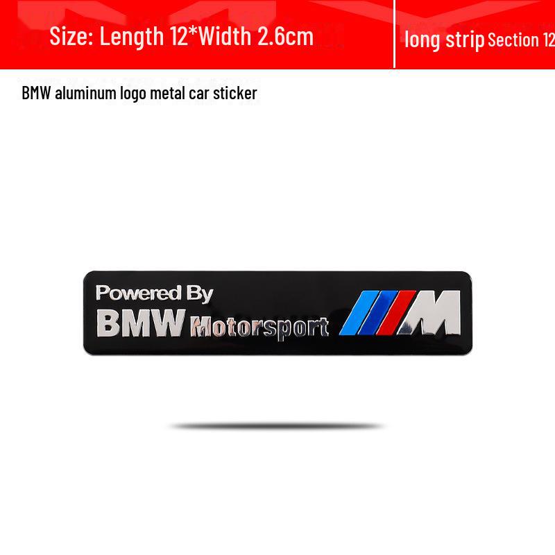 BMW M Performance Metal Logo Stickers: Aluminum Nameplate and Fender Decals