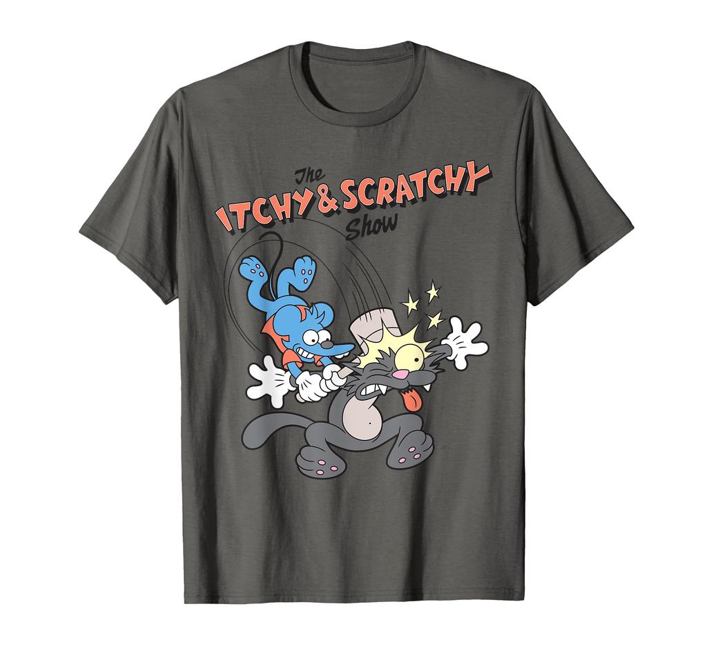The Simpsons Itchy & Scratchy Hammer Classic Cartoon Mayhem T-Shirt