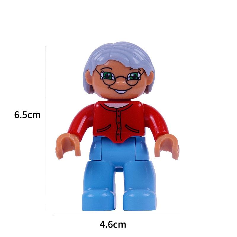 Фигурка, модель большого размера, минифигурка, строительный блок, кукла, семейная, профессиональная, совместимая с игрушкой с большими частицами