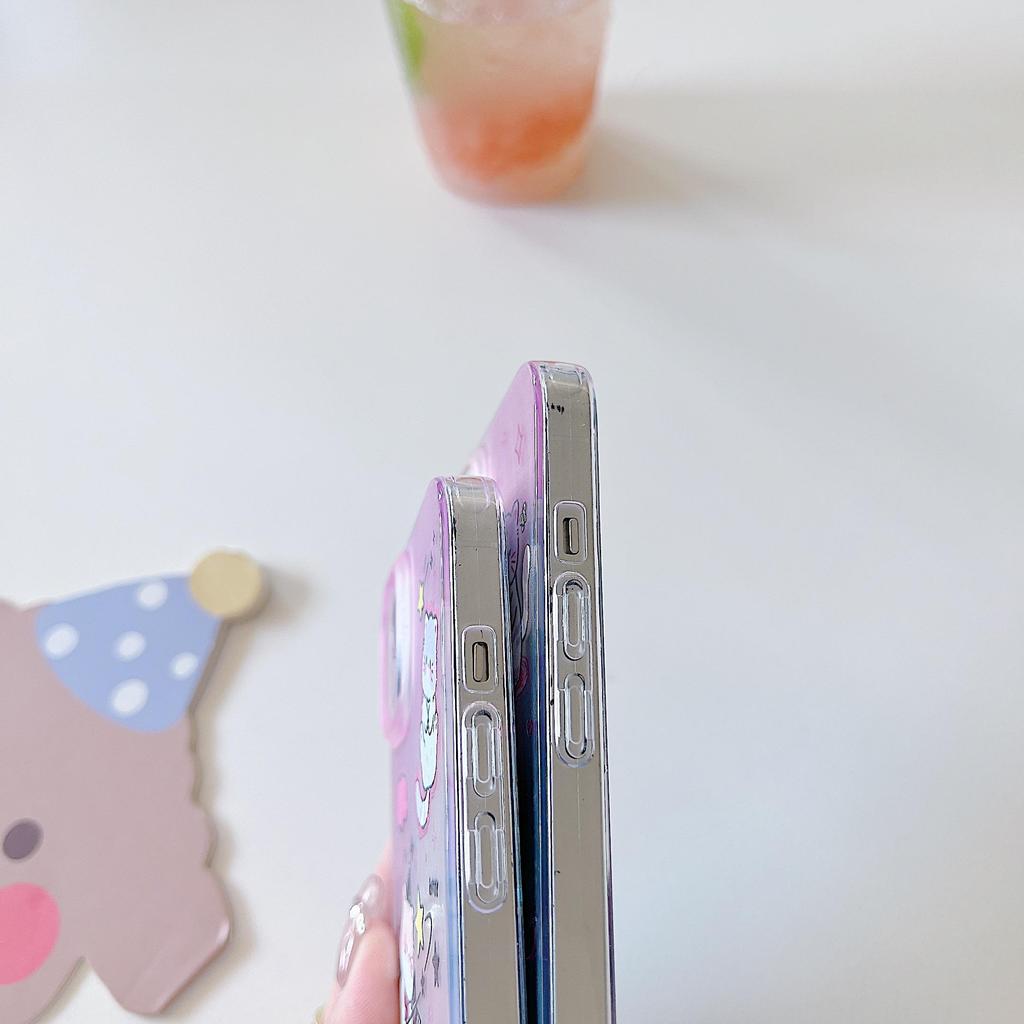 Laser Cute Cat Silicone Case for Xiaomi Redmi Note 12 11 10 Samsung A54 A24 A14 Oppo A78 A58 A38 Infinix Note 30 Funda Painted Cover Soft TPU Bumper