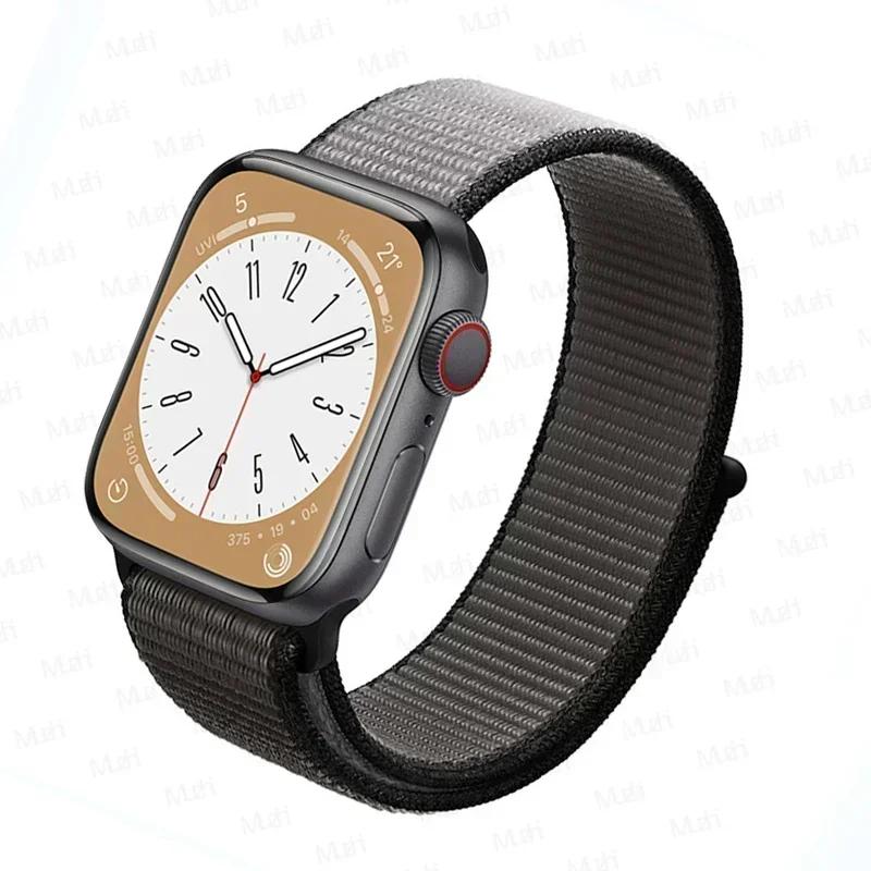 Нейлоновый ремешок-петля для ремешков Apple Watch 46 мм 44 мм 40 мм 45 мм 41 мм 42 мм Спортивный браслет iwatch Ultra 2 49 мм Серии 10 9 8 se 7 6 5 4 Ремешок