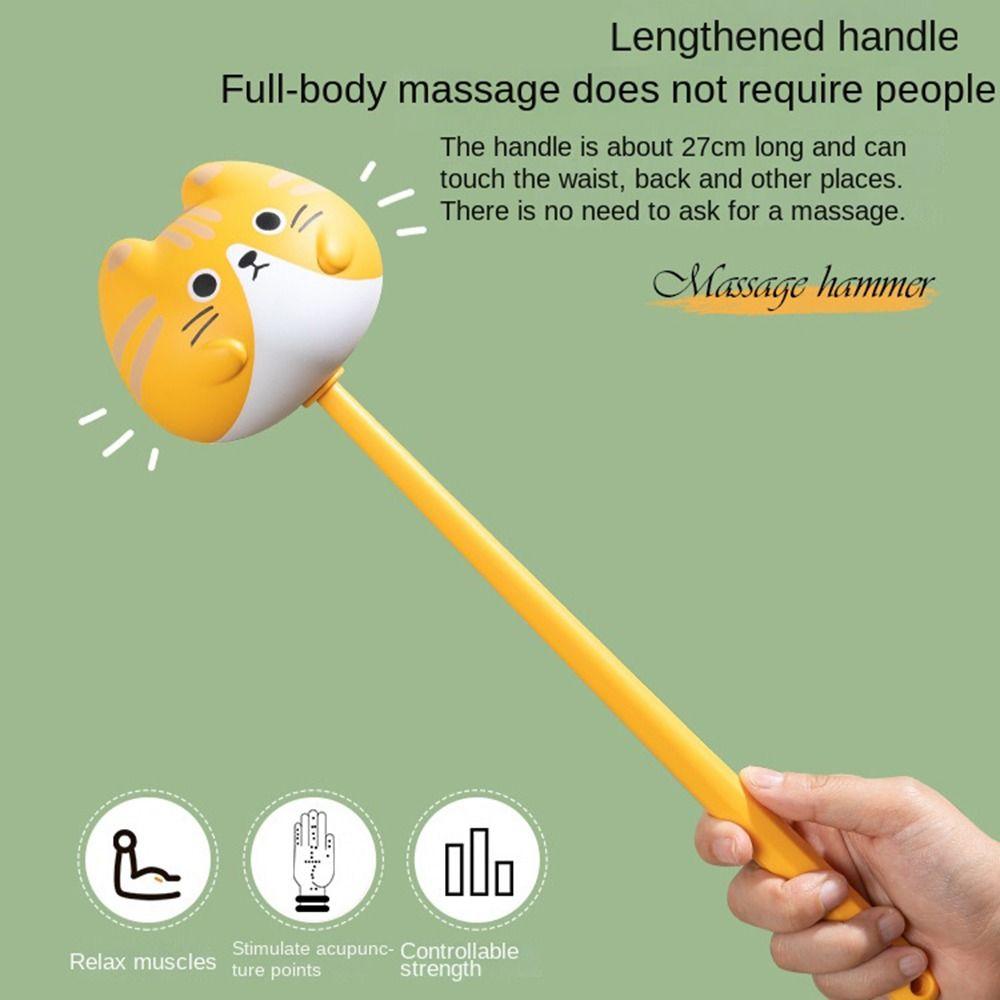 Cartoon Cat Knock Massage Tool Cute Doll Percussion Massager Hammer Muscle Massage Stick Unisex