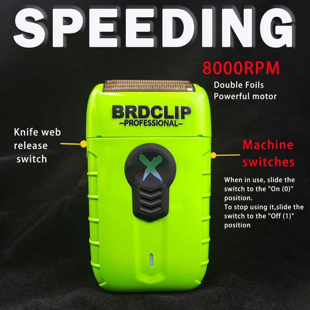 Professional BRDCLIP FA1R Electric Shaver 8000RPM Hair Trimmer 1200mAh ABS Shell Oil Head Salon Whitening Hair Trimming for Man