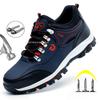 Fashion Steel Toe Cap Shoes For Men Work Boots Puncture-Proof Work Safety Shoes Protective Working Shoes Male Footwear Security Sneakers