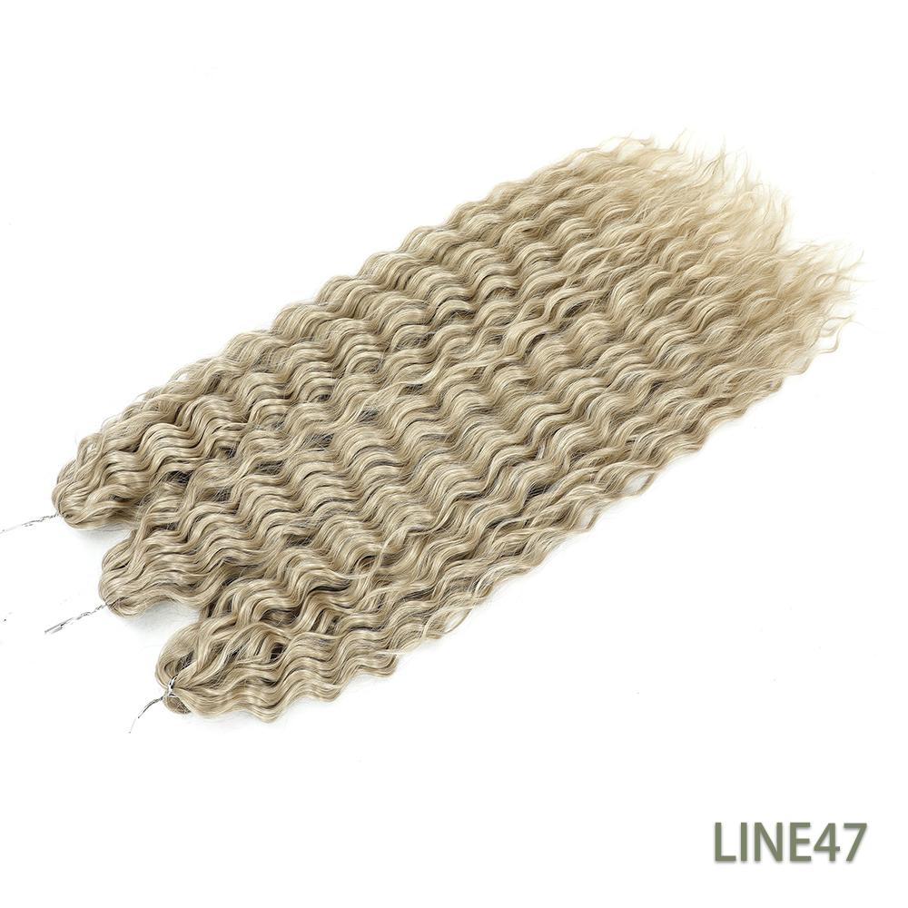 For Twist Crochet Synthetic High-Temp Machine Double Weft 22 Inches 300g 3Pcs/Lot#1B #4 BUG2 Water Wave Extensions Braid