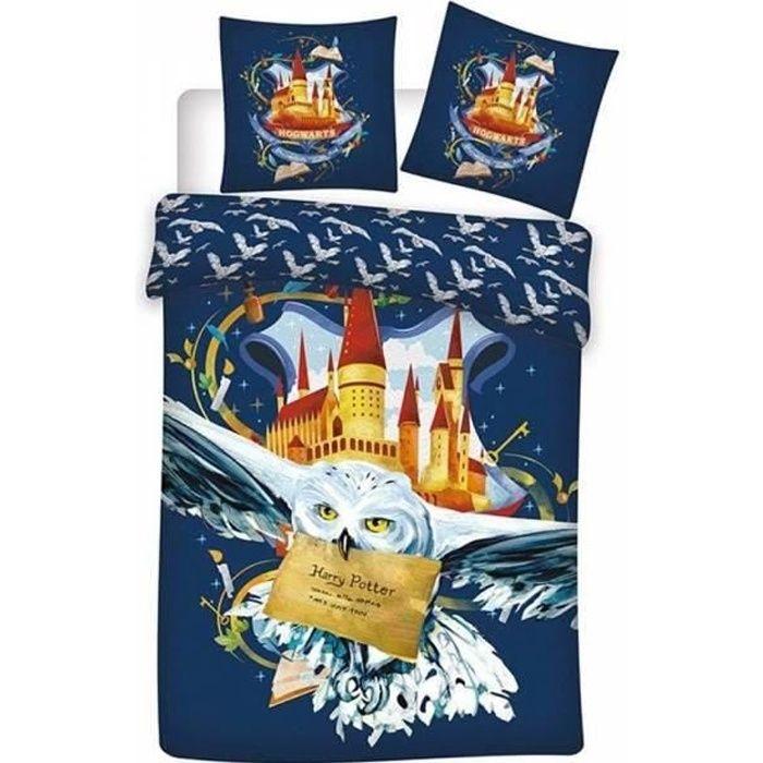 Bedding Set - Harry Potter - Duvet Cover 140x200 Cm + Pillowcase 63x63 Cm - 100% Microfiber - Official
