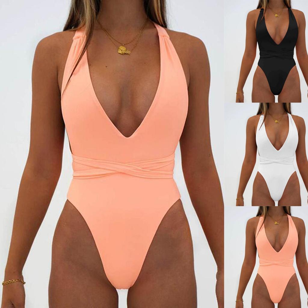 Ayollar Bikini Bir Rangli To'plam Cho'milish Kiyimi Ayollar uchun Bir Bo'lak Cho'milish Kiyimi Plyaj Kiyimi