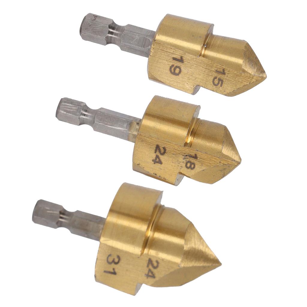 Набор из 3 шт. PPR подъемных сверл с шестигранным хвостовиком 1/4 дюйма для расширения водопроводных труб, перфораторов, открывателей отверстий