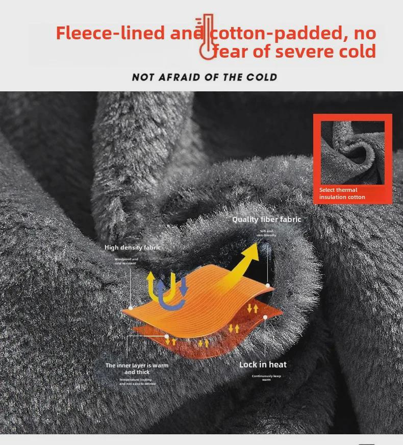 Модная хлопковая куртка с капюшоном для мужчин и пар на осень/зиму — теплая, на бархатной подкладке, утолщенная, повседневная.