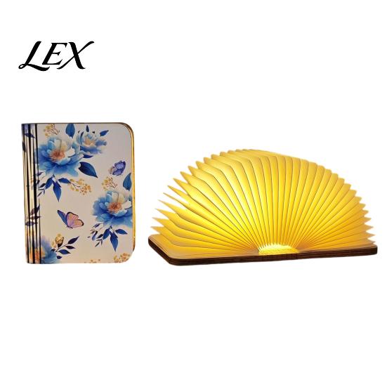 Magnetic Night Lamp Portable LED Book Light, Wooden Foldable with Stepless Dimming, Bedroom Nightstand Light USB Rechargeable Warm Ambient for Reading