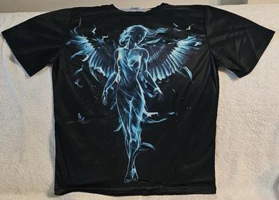 SEXY ANGEL LADY WOMAN WINGS GRUNGE GOTH PUNK BIKER T-shirt