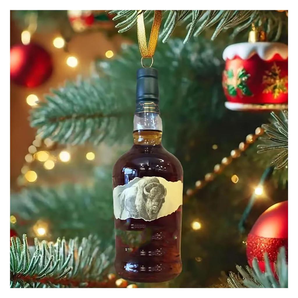 2025 Whiskey Advent Calendar with  2D Flat Arcylic 24pcs Pendant Christmas Countdown Calendar for Home/Office/Tree Xmas Decor