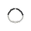 Aphrose Persona Color Stone Gemstone Bracelet (Silver Black)