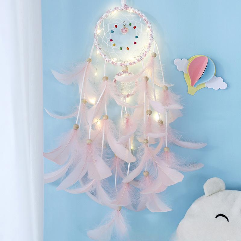 Серия Dreamcatcher Маленькие колокольчики в виде ловца снов Украшение в виде воздушного шара Подвесное настенное украшение для комнаты Украшение