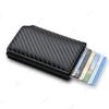 Anti Rfid Carbon Fiber ID Credit Card Holder Men Wallets Mini Automatic Pop Up Bank Cardholder Case Minimalist Vallet Choice